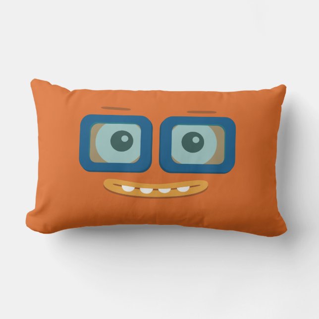 Coussin orange de bande d'amusement de BBSS (21" (Recto)