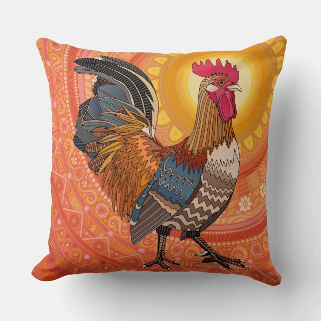 Coussin orange de coq (Recto)