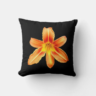 Coussin orange de lis tigré