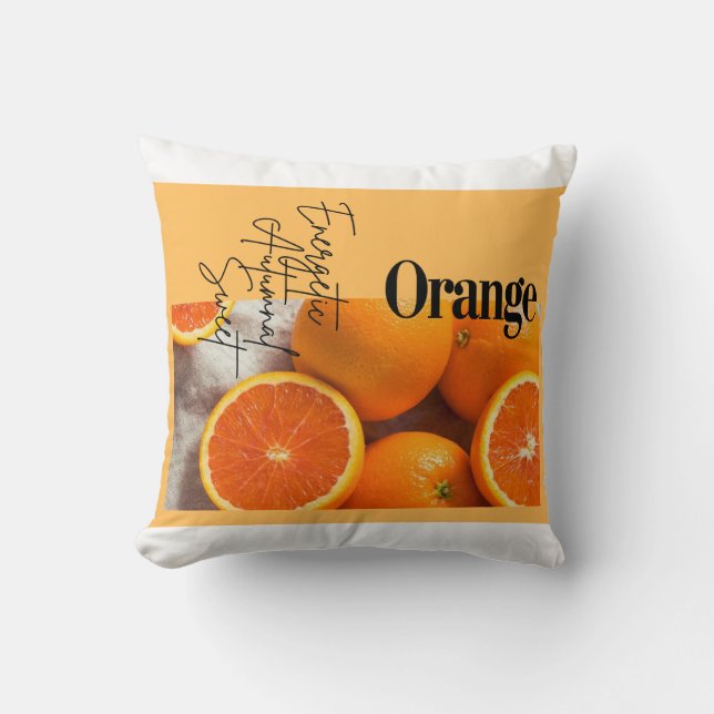 coussin orange decor and art of simplicity  (Recto)