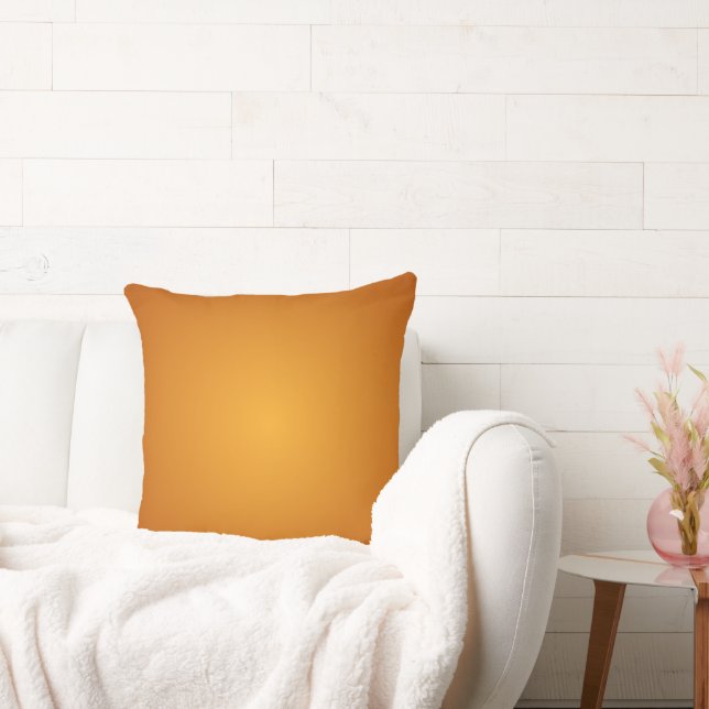 Coussin Orange doré Orange brûlé Rustique Joyeux (Canapé)