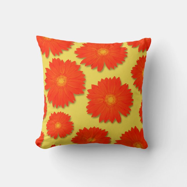 Coussin Orange Gerbera 2 (Recto)
