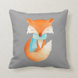 Coussin orange gris de coussin d'art de petit