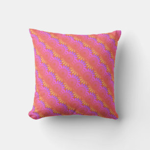 Coussin Orange rose Floral motifs Vintage Boho rustique
