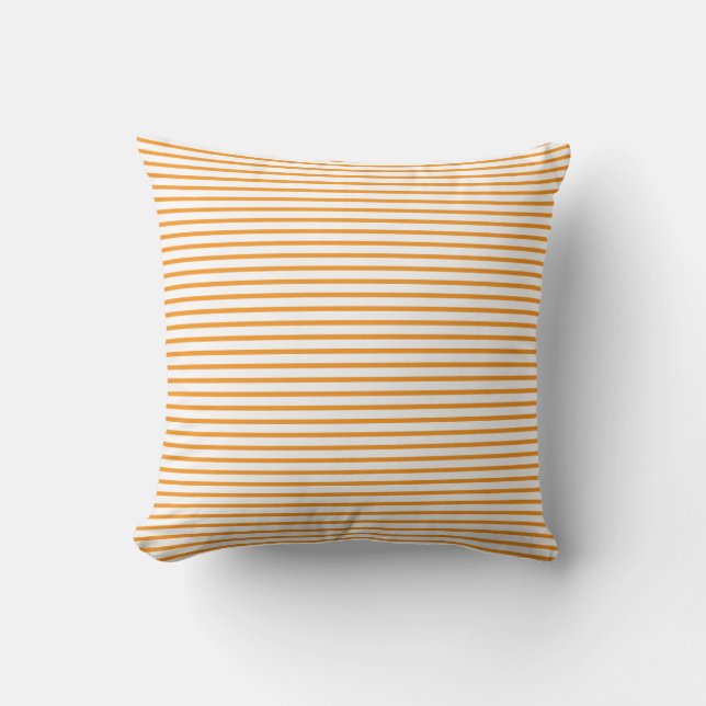 Coussin Orange Stripes Halloween automne / automne (Recto)