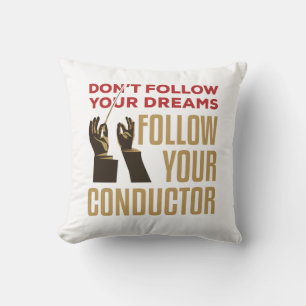 Coussin Orchestre Conducteur Funny Suivez votre chef