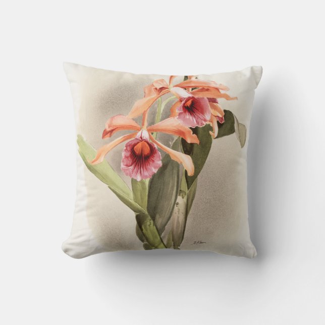 Coussin Orchidée Illustrée (Recto)