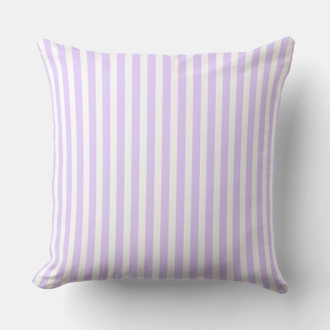 Coussin Orchidée lilas de lavande de glycines et rayure (Recto)