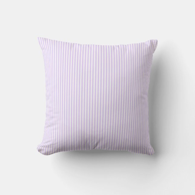 Coussin Orchidée lilas de lavande de glycines et Stripest (Recto)