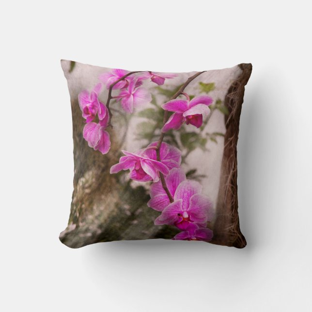 Coussin Orchidée - Passion Tropicale (Recto)