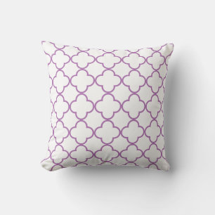 Coussin Orchidée rayonnante du motif 1 de trèfle