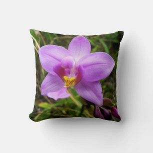 Coussin Orchidée sauvage violette Fleur tropicale