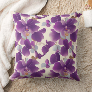Coussin Orchidées à l'ombre de Plum
