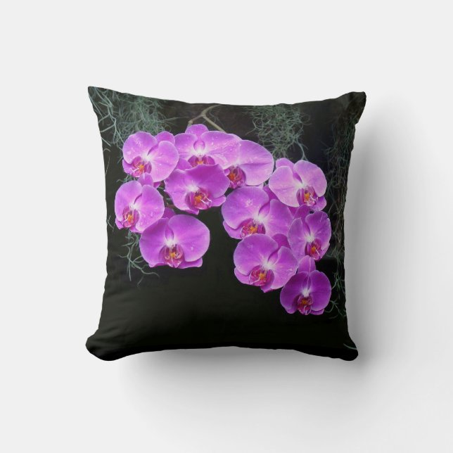 Coussin Orchidées Baisées À La Neige (Recto)