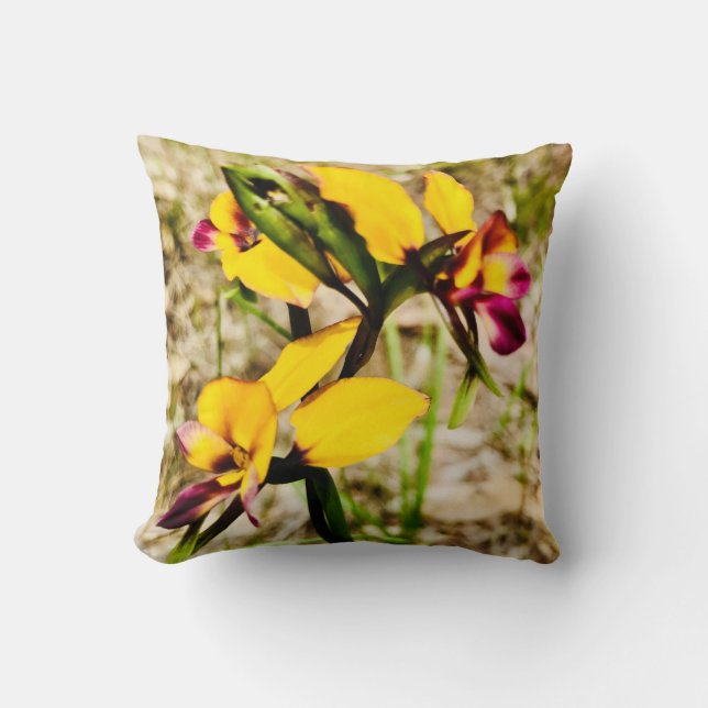 Coussin Orchidées d'ânes (Recto)
