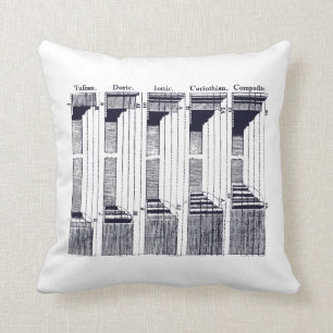 Coussin Ordres d'architecture - Illustration Vintage