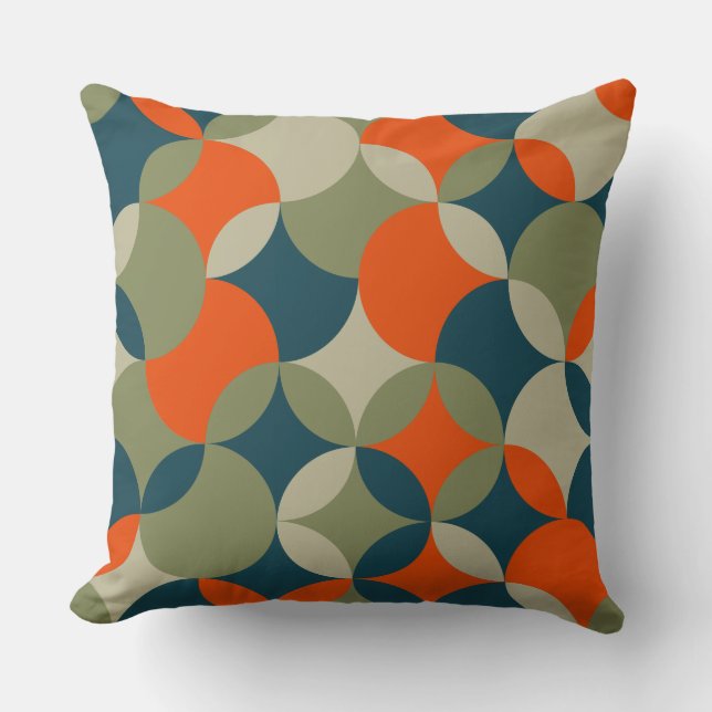 Coussin Oreille à lancer circulaire rétro (Recto)