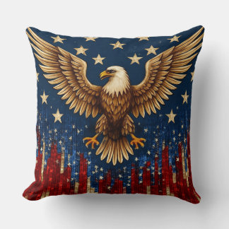 Coussin "Oreiller à lancer d'aigle patriotique - Drapeau a