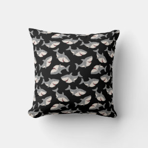 Coussin Oreiller à motif de requin drôle mignon