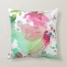 Coussin Oreiller Conception Florale Watercolor