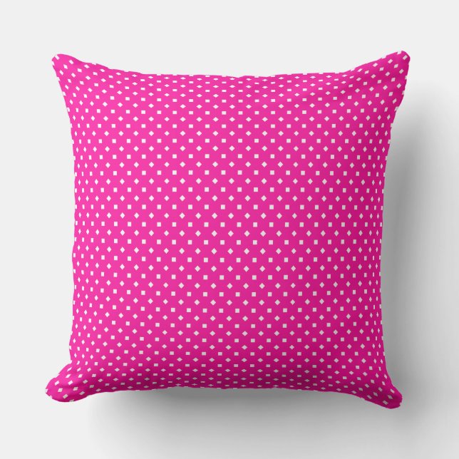 Coussin Oreiller, Coussin, Géométrie rose bonbon (Recto)