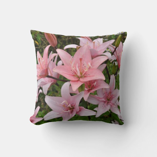 Coussin Organisateur du bureau de beauté à fleurs de lys r (Recto)