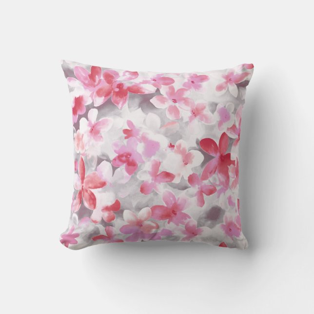 Coussin Oriental Accent japonais Floral Couleurs douces ro (Recto)