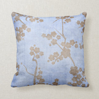 Coussin oriental bleu et Brown d'arbre