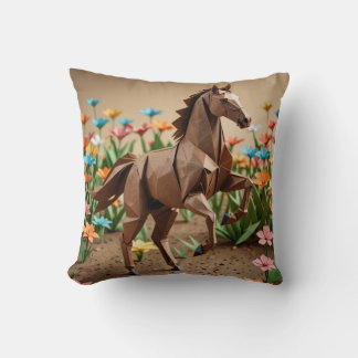 Coussin Origami Animal Horse Comfy