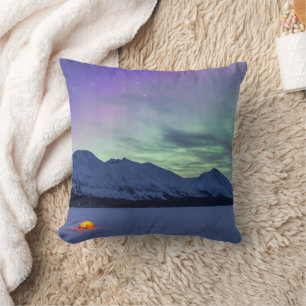 Coussin Orignal de l'élan des lumières du Nord Péninsule