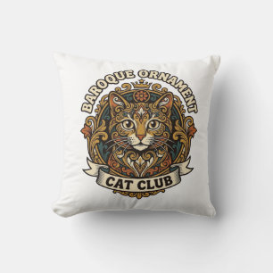 Coussin Ornement baroque Chat Cadeau pour amateur de chats