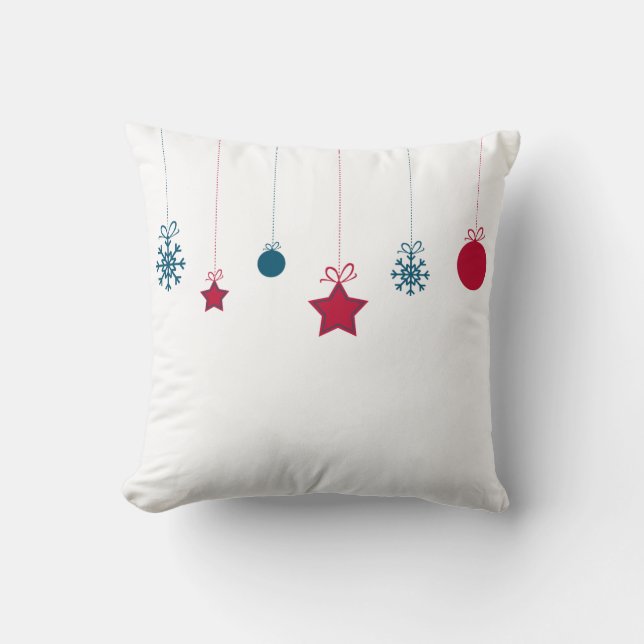 Coussin Ornement de Noël décoratif moderne (Recto)
