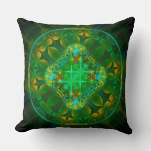 Coussin Ornement rond de fée fractal