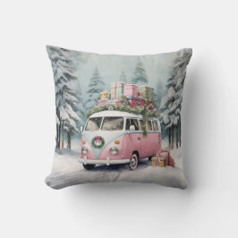 Coussin Ornement rose Vintage Vanagon