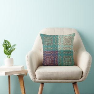 Coussin Ornemental folklorique coloré inspiré du peuple