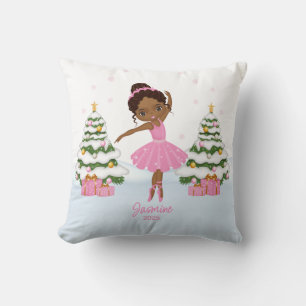 Coussin Ornements de Noël afro-américains Ballerina