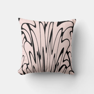 Coussin Où l'art rencontre la pensée Noir et rose Solide c