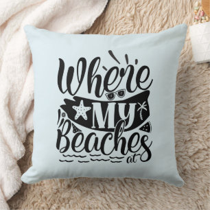 Coussin Où sont mes plages à