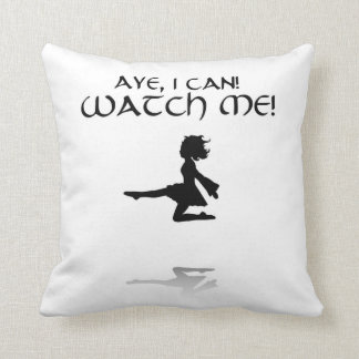 Coussin Oui je peux carreau de danse d'Irlandais