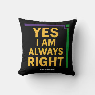 Coussin Oui Je suis toujours droit Math Enseignant Géométr