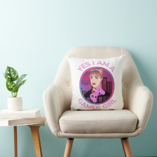 COUSSIN OUI JE SUIS UNE FILLE JOUEUSE