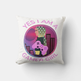 COUSSIN OUI JE SUIS UNE FILLE JOUEUSE
