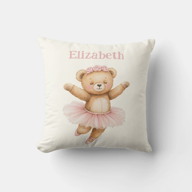 Coussin Ours ballerine mignon (Recto)