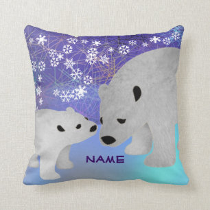 Coussin Ours blanc personnalisé