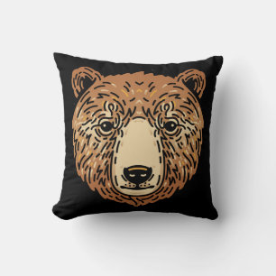 Coussin Ours Brown pour l'automne