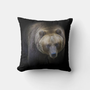 Coussin Ours Brun Grizzly Animal Vie Sauvage Forêt Jungle