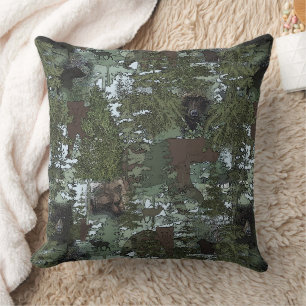 Coussin Ours dans les beaux bois