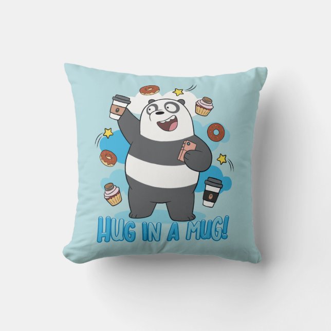 Coussin Ours de Panda - Enferré dans une Mug ! (Recto)