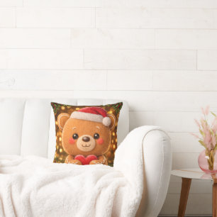 Coussin Ours en pain d'épices