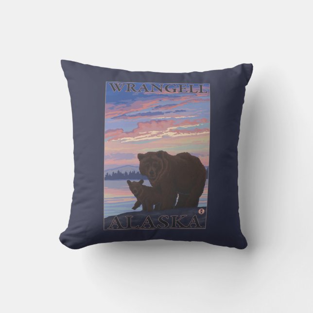 Coussin Ours et CUB - Wrangell, Alaska (Recto)
